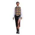 thumbnail image 5 of Bintarealwax Women's Summer Vest Tops Sleeveless Button Up Casual Fashion Waistcoat Vest Traditional African Clothes WY11079, 5 of 5