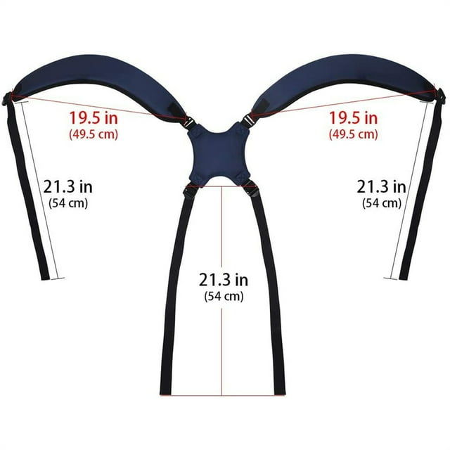 Double Shoulder Golf Bag Strap Easy Lightweight Padded Adjustable Reusable Backpack Carrying Bags Thick Comfortable Straps Sports Replaceable Blue