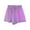 Purple, variant on HUANBAI Girls Casual Loose Fit Solid Color Shorts For Everyday Outdoor And Sports Activities Comfortable Breathable Summer Pants For Kids Age 3 12 Years 4-5 Years