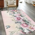 thumbnail image 3 of Pink Roses Floral Area Rug 3x5 Washable Rug Non Slip Vintage Romance Botanical Flowers Large Area Rug Indoor Floor Carpet for Entryway Bedroom Kitchen Living Room Home Office Dining Room Nursery, 3 of 8