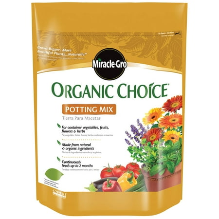 Miracle-Gro Organic Choice Potting Mix, 8 qt., Total of 6 bags 