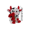 thumbnail image 3 of Décoration Vache en Peluche avec Roses Rouges Vache Mignonne Vache en Peluche Douce Poupée Vache pour Enfants Parfaite pour la Saint-Valentin Anniversaire et la Maison, 3 of 6