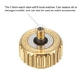 thumbnail image 4 of Uxcell 2Pack 6x7mm Watch Crown Parts, Stainless Steel Flat Head Long Stem Watch Crown 2mm ID Gold Tone, 4 of 6