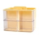 thumbnail image 2 of Caja de Almacenamiento de Papelería, Organizador de Múltiples Cajones, Portalápices de Gran Capacidad, Práctico Diseño Giratorio, Soporte para Teléfono Móvil, Ideal para Escritorio y Oficina, Blanco, 2 of 6