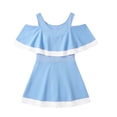 thumbnail image 5 of XINXIAOO Girls Swimsuit One Piece Swimwear for Girls with Ruffled Bathing Suit for Kids, Size 7Y-16Y, 5 of 5