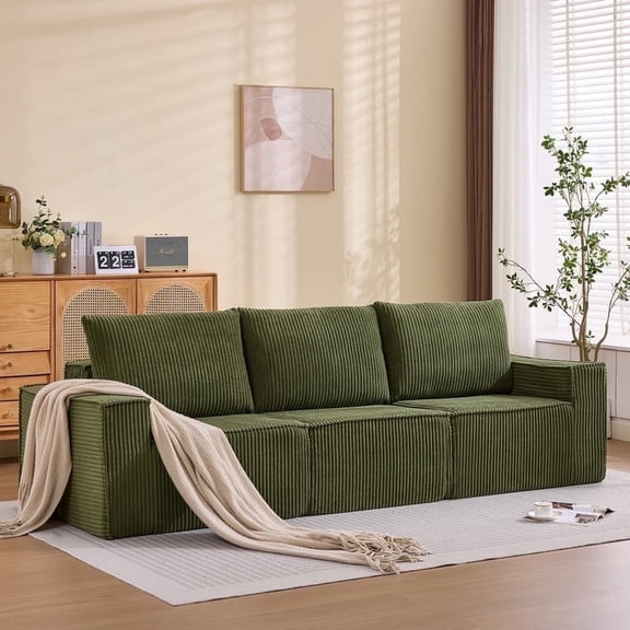 102" Cloud Modular Couch,No Assembly Required, Modern Sectional Sofa With Deep Seat, Upholstered Couches For Living Room, Bedroom