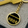 thumbnail image 6 of Spanish Mastiff Mama Circle Keychain Stainless Steel or 18k Gold Dog Mom Pendant, 6 of 12