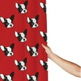 thumbnail image 3 of Shower Curtain, Bulldog red Waterproof Fabric Plastic Shower Curtain, Drying Fast Bathroom Curtain with 9 Buttonholes, Ruffle Shower Curtain 60x72in, 3 of 8