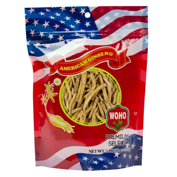 WOHO Cultivated American Ginseng #1248 Prong Small 8 oz Bag