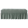 thumbnail image 1 of Bench Cover,Stretch Seat Case Protector,Elastic Chair Covers,Piano Bench Cushion Green, 1 of 9