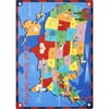 "Joy Carpets Kid Essentials Geography & Environment Read Across America Rug, Multicolored, 54"" x 78"""