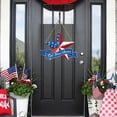 thumbnail image 3 of XGFHYJEH America Flag Patriotic Wooden Wall Sign, 4th of July Red White Blue Star Door Hanger for Memorial Day Veterans Day Front Door Porch Wall Window Indoor Outdoor 250th Anniversary, 3 of 5