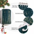 thumbnail image 2 of Small Stall Shower Curtain 48x72 Inch Narrow Half Size Christmas Trees Bath Curtains Bathroom Decor, Winter Pine Forest Gold Xmas Balls Waterproof Fabric Shower Curtain Set with Hooks 48 Inch, 2 of 8