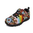 thumbnail image 6 of Pointodoor Hippie Floral Rainbow Shoes for Boys Size 2.5 Primary School Sneakers Lace up Mesh Walking Shoe for Kids Casual Athletic School Running Shoes with Adjustable Strap, 6 of 7