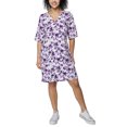 thumbnail image 3 of Hang Ten Women's Floral Print UPF 50+ Moisture Wicking Soft Cotton Blend Mini Sun Dress-Purple / S, 3 of 4