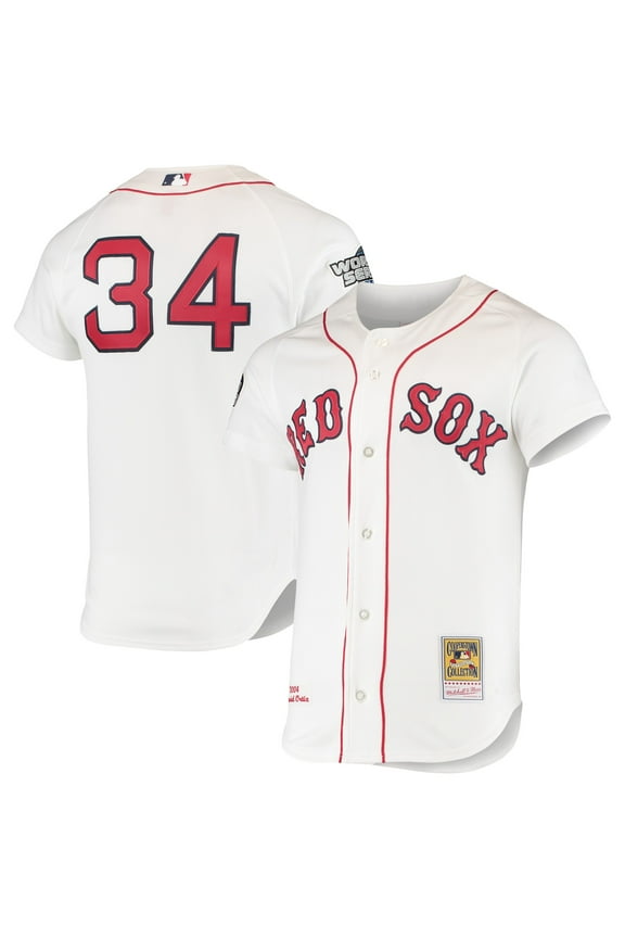 Men's Mitchell & Ness David Ortiz White Boston Red Sox 2004 Cooperstown Collection Home Authentic Jersey