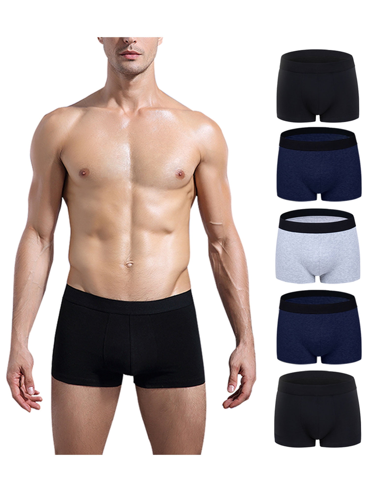 Csndyce Mens Boxer Briefs Underwear Comfortable Cotton Breathable
