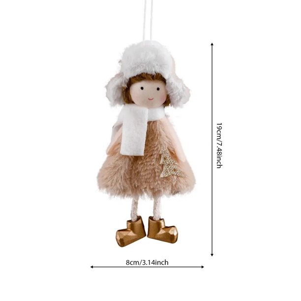 Colgante de Navidad para decoración del hogar, bonito muñeco de Ángel para niña, adornos para árbol de Navidad, regalo de Año Nuevo, 2024