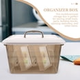 thumbnail image 4 of BRIGHTFUFU Carry Storage Box Transparent Light Gray for Storing Stationery 1Pcs, 4 of 6