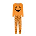 thumbnail image 5 of Halloween Pajamas Family Set - 2 piece Pumpkin Face Print Long Sleeve Tops + Pants Sleepwear,Cartoon Spooky Theme Halloween Pajamas for Family Photos for S Pjs, 5 of 5