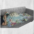 thumbnail image 6 of Saying Soft Flannel Fleece Blanket, Keep Calm and Live Your Own Fairy Tale Message Magic Frame Unicorns Cartoon Design, Cozy Plush for Indoor and Outdoor Use, 70" x 90", Multicolor, by Ambesonne, 6 of 6
