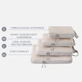 thumbnail image 5 of 5-Piece Travel Packing Cube Set for Women – Cosmetic, Toiletry & Shoe Organizer with Hanging Hook – Space-Saving Luggage Bags for Travel Pink, 5 of 6