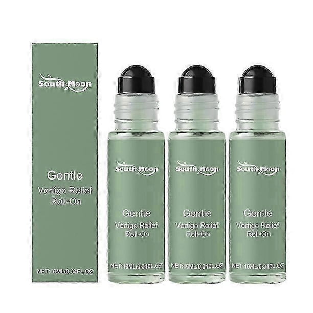 3X Anti-Dizzy Roll-On, Vertigo Ease Roller 10ml, Natural & Fast-Acting Essential Oils for Vertigo and Dizziness Support