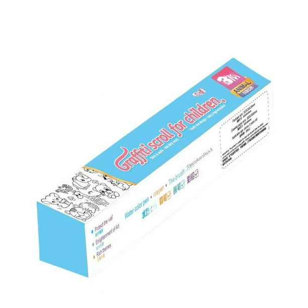 Papel para pintar con dibujos de grafitis para niños, rollo de papel para rellenar con colores, rollo de papel para pintar con dibujos largos, lienzo para bebés, papel para pintar con adhesivo para