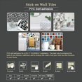 thumbnail image 5 of 20 Piezas Pegatinas Adhesivas para Azulejos 20x20cm (Negro), Pegatinas Autoadhesivas para Azulejos de PVC Impermeables, Pegatinas Adhesivas para Azulejos para Baño y Cocina, Patrones de Mosaico, 5 of 5