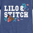 thumbnail image 3 of Lilo & Stitch - Collegiate Flowers - Youth Girls Fitted Short Sleeve T-Shirt, 3 of 5