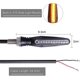 thumbnail image 2 of 4pcs Universal LED Motorcycle Turn Signal Light 12v Waterproof Always Bright Amber Flasher Rear Lights Lamp Accessories, 2 of 5