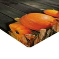 thumbnail image 2 of Ambesonne Harvest Fitted Sheet 2 Pcs Set, Thanksgiving Pumkins, Full, Brown Orange, 2 of 3