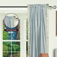 thumbnail image 2 of Lined-Gray Rod Pocket  Sheer Sari Curtain / Drape / Panel   - 60W x 84L - Pair, 2 of 4