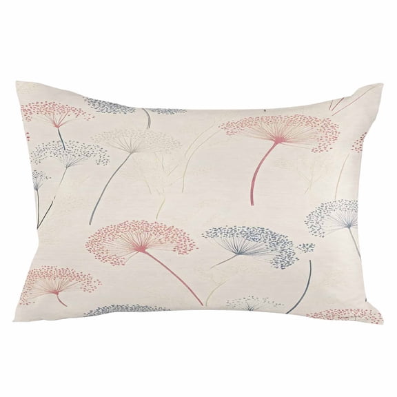 Red Blue Botanical Throw Pillow Cover 12 x 20 Inch Decorative Pillow Cover Farmhouse Watercolor Floral Lumbar Pillowcase Seasonal Rectangle Cushion Case for Couch Sofa Bed Living Room