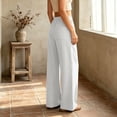 thumbnail image 5 of Admvng Women's Linen Pants Casual Summer Breathable Trousers with Pockets, 5 of 5