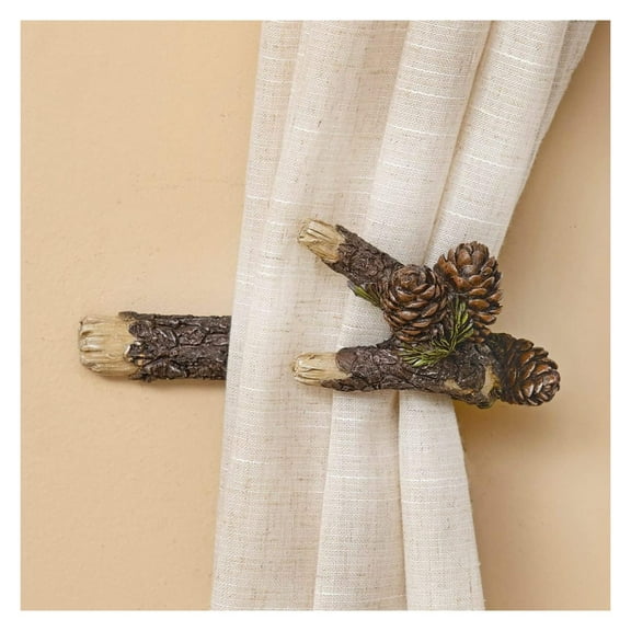 Pinecone Cluster Curtain Tiebacks - Set of 2