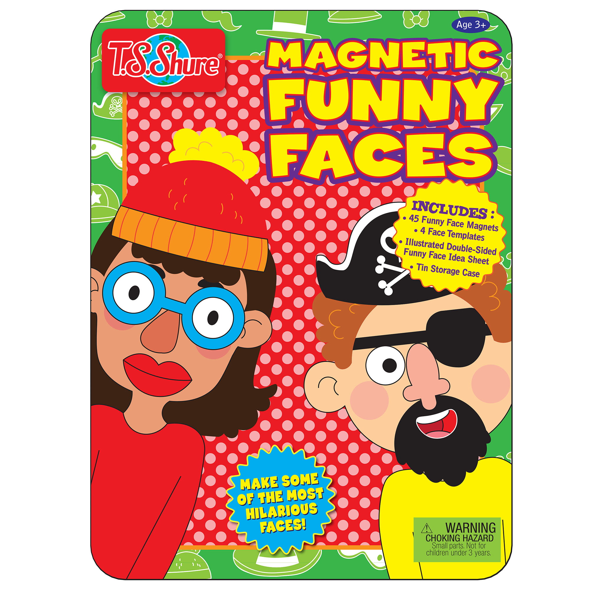 . Shure Magnetic Funny Faces Tin Playset 