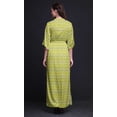 thumbnail image 3 of Bimba Robe Longue Maxi en Rayonne Imprimée Ogee Ikat pour Femmes avec Fente Latérale - X-Grand, 3 of 6