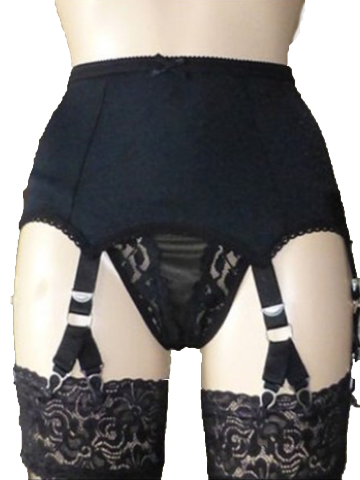 Women's Lingerie Lace/Wetlook Garter Belt High Waist Suspender G-String Clubwear 
