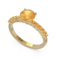 thumbnail image 2 of 2.25 Ct Stunning Round Cut Citrine Gemstone Anniversary Ring for Wife Solid 18K Yellow Gold Size 8 by Diamond-Capitals, 2 of 7