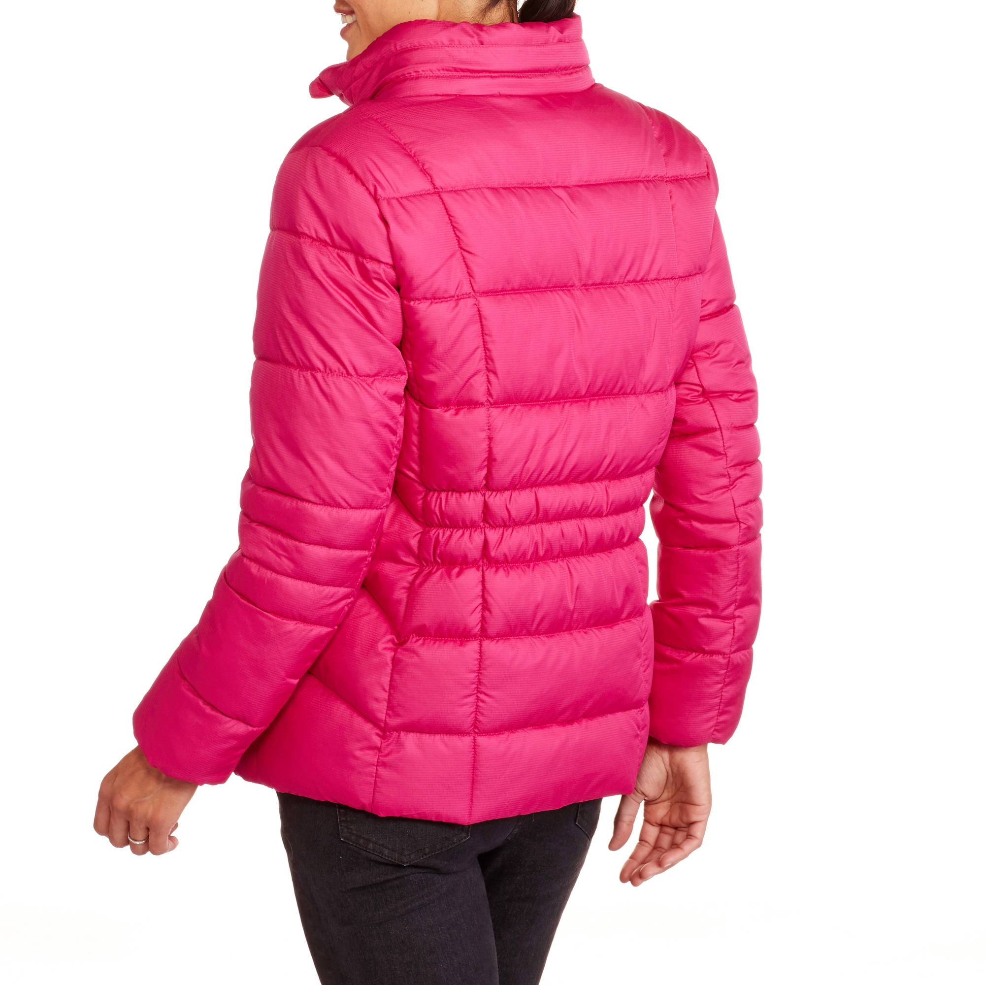 faded glory women's hooded puffer coat