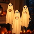 thumbnail image 3 of Halloween Decorations Ghost Hanging Decoration, 35.4 In Light Up or Unlit Ghost Ornament, Battery Operated Warm Light, Halloween Porch Yard Party Decor, 3 of 8