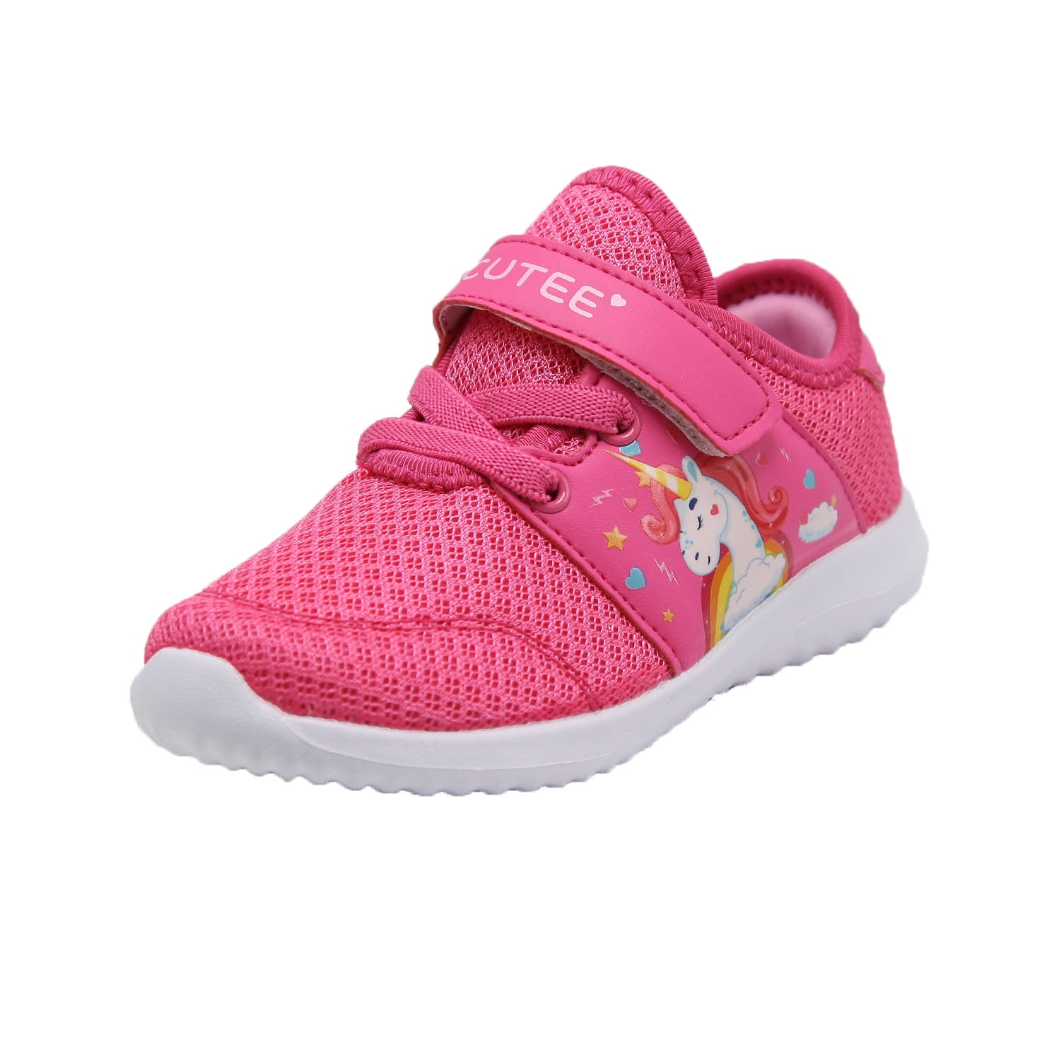Size 5 Swiggles Toddler Girl's Pink Sparkling Casual Shoes Hook & Loop Strap 
