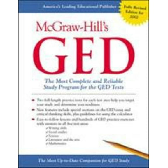 Pre-Owned McGraw-HIll's GED : The Most Complete and Reliable Study Program for the GED Tests (Paperback) 0071381791 9780071381796