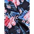 thumbnail image 6 of JYYYBF Men's 2 Pcs Beach Set Leaves/Flower Print Short Sleeve Holiday Hawaii Shirts Tops Casual Elastic Waist Shorts Summer Outfits, 6 of 6
