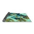 thumbnail image 2 of Ahgly Company Indoor Round Abstract Light Blue Modern Area Rugs, 8' Round, 2 of 4