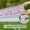 thumbnail image 6 of Pink and Purple Of Leopard Print Square Fitted Tablecloth with Elastic Edge,Square Table Cover,Washable Elastic Table Cover for Home Kitchen Party Decor 34"x34", 6 of 6