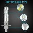 thumbnail image 4 of 2 H1 LED fog headlight 100W high/low beam bulbs 8000K ice blue light, 4 of 7