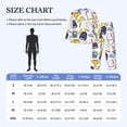 thumbnail image 2 of Mens Pajamas Set, bag ruler pen Print Button Down Long Sleeve Loungewear Sleepwear Pjs sets for Men, 2 of 5