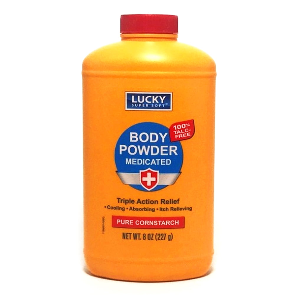 Body Powder Medicated 8 oz Cooling Itch Triple Action Relief 100 Talc
